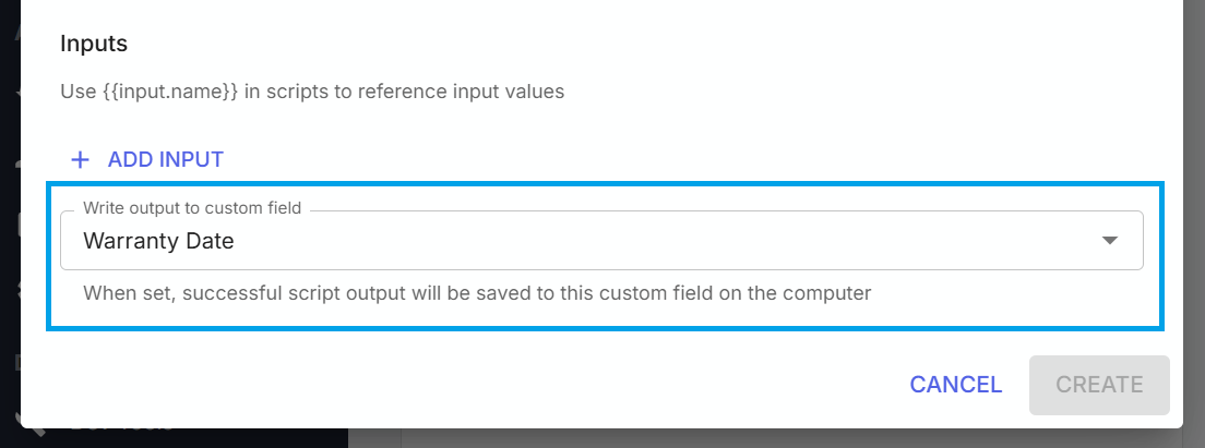 Custom field output